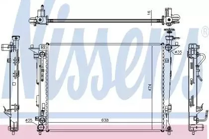 NISSENS 67466 Радиатор охлаждения двигателя