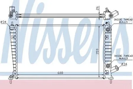 NISSENS 68001A Радиатор двигателя