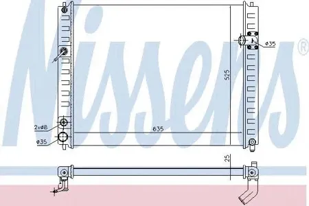 NISSENS 68091 Радиатор АКПП Infiniti EXFX 3.5-5.0i 08>
