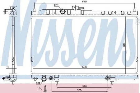 NISSENS 68736 Радиатор Nissan Almera 1.51.6i 06>