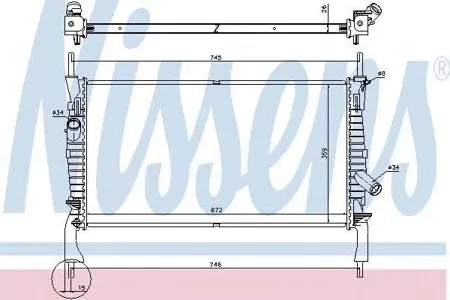 NISSENS 69225 Радиатор Ford Transit 2.2TDCi2.4TDCi 06>