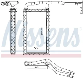 NISSENS 707208 радиатор отопителя Scania 6 LPGRS серии