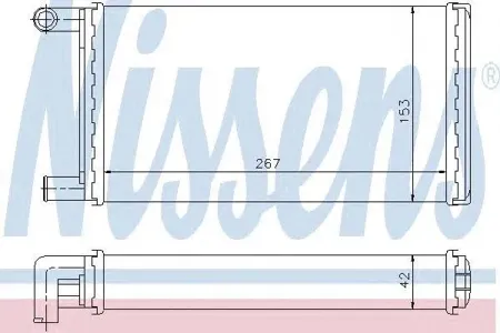 NISSENS 72004 радиатор печки Mercedes 601602 2.3-3.0D <96
