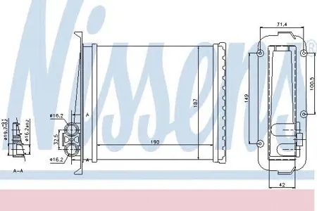 NISSENS 73640 Радиатор отопителя