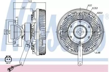 NISSENS 86106 Муфта вентилятора
