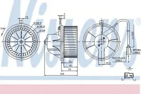 NISSENS 87068 вентилятор отопителя Audi 80A4, VW Passat 1.4-2.8iD 86-01