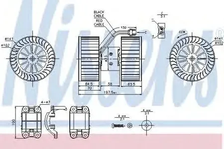 NISSENS 87115 Вентилятор салона