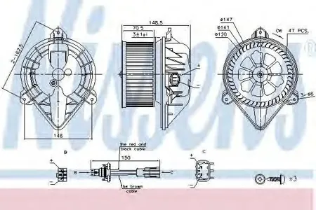 NISSENS 87183 Вентилятор салона