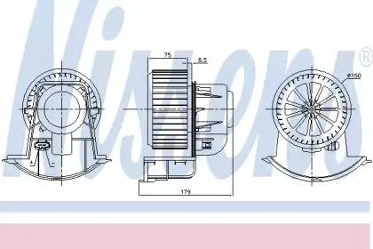 NISSENS 87271 Мотор печки отопителя салона