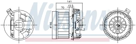 NISSENS 87619 Вентилятор салона