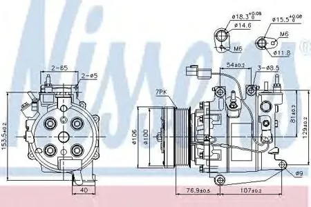 NISSENS 89246 Компрессор кондиционера Honda Civic 1.8 05>
