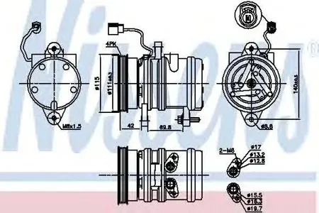 NISSENS 89272 Компрессор кондиционера