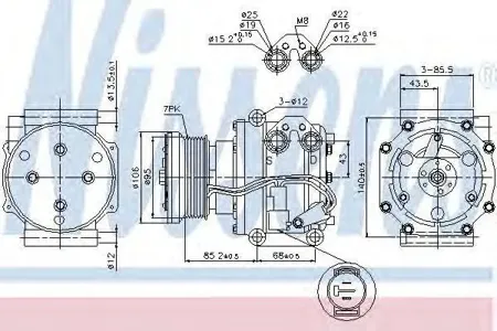 NISSENS 89331 Компрессор кондиционера