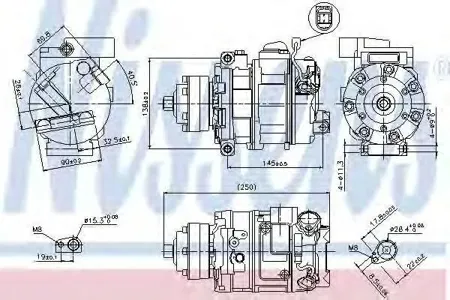 NISSENS 89418 компрессор кондиционера Audi Q7 4.2 FSI 06>