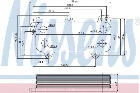 NISSENS 90684 радиатор масляный АКППVW T V Multivan V 2.5TDI 03-09
