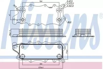 NISSENS 90784 Радиатор масляный