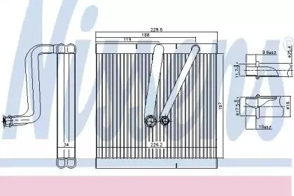NISSENS 92321 Испаритель кондиционера