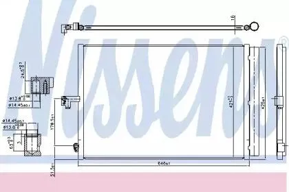 NISSENS 940780 Радиатор кондиционера