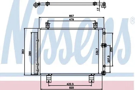 NISSENS 94950 Радиатор кондиционера =AVA TO5572 [8846053030] Lexus IS250 2.5i V6 24V 05>