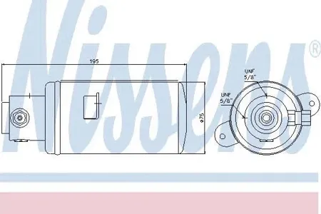 NISSENS 95076 осушитель кондиционера Mercedes W140W463W461C140 3.2i 90>