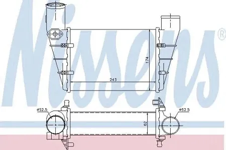 NISSENS 96896 интеркулер VW Passat , Audi A4A6 1.8T1.9TDi 95-01