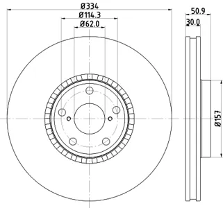 NISSHINBO ND1135K Диск торм.вент.