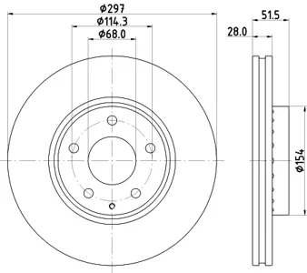 NISSHINBO ND5023K Диск торм.вент.