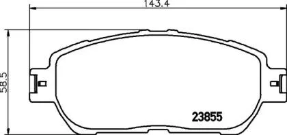 NISSHINBO NP1024 Колодки торм.передние (PF-1480)