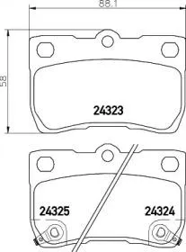 NISSHINBO NP1067 Колодки торм. Lexus GS 3.0-4.6 05-IS 2.2-2.5 05- задние
