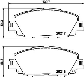 NISSHINBO NP1176 Колодки торм.передние Toyota Corolla 2019- PRIUSYARIS 2020-
