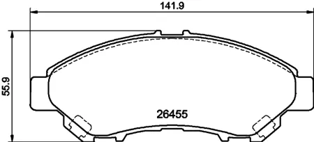 NISSHINBO NP1182 Колодки торм.передние
