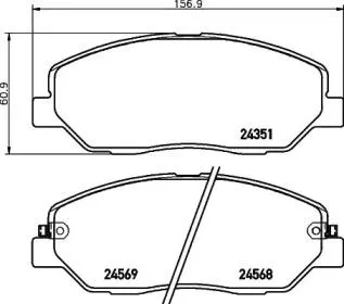 NISSHINBO NP6030 Колодки торм.передние Hyundai Santa Fe 2.2CRDi2.7i 05>