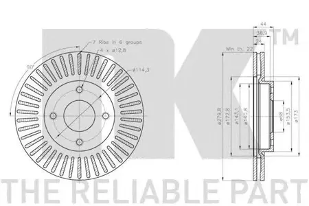 NK 202283 Диск торм.перед. Nissan Tiida Cube 1.61.81.5dCi 07>