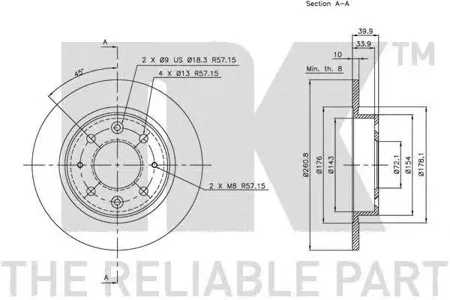 NK 203503 Диск тормозной