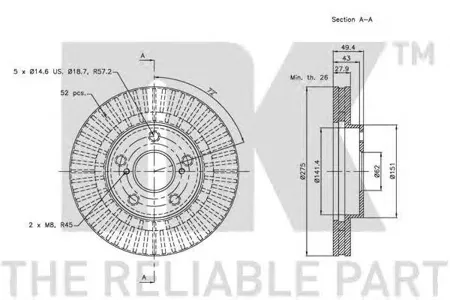 NK 204596 Тормозной диск