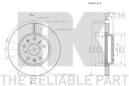 NK 205218 Диск тормозной