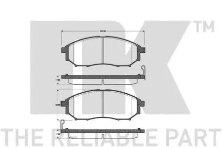 NK 222261 Колодки торм.передние Infiniti M35M45 06-07FX35FX45G35 05>, Nissan 350Z 06>