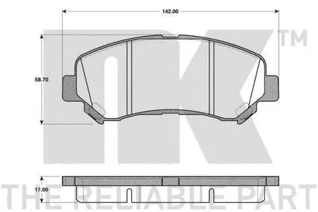NK 222269 Колодки торм.передние Renault Koleos 2.5i2.0DCi 08>