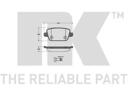 NK 222567 Колодки торм.задние Ford Mondeo IVKuga Galaxy 2.0-2.51.8TDCi 06>