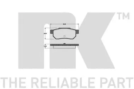 NK 222608 Колодки торм. 