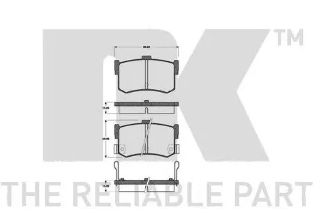 NK 222617 Колодки торм. 