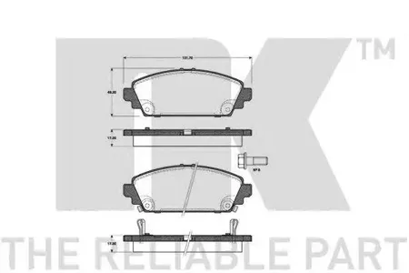 NK 222629 Колодки торм. Ho. Accord ab 98