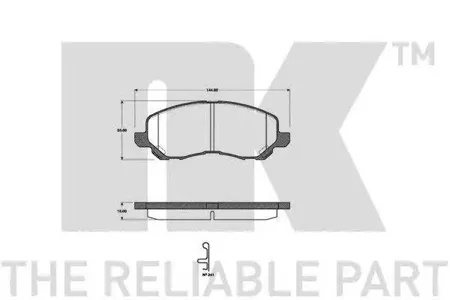 NK 223028 Колодки торм.передние Mitsubishi Eclipse IIIGalantLancer 95>, Citroen C4 Aircross 12>