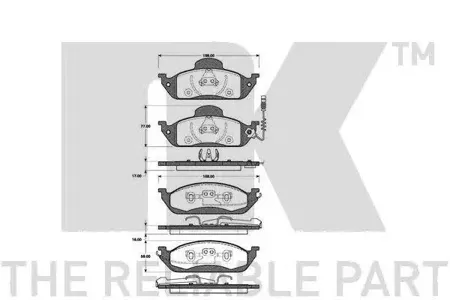 NK 223342 Колодки торм. M-Kl. Gel.Wa. ab 02.