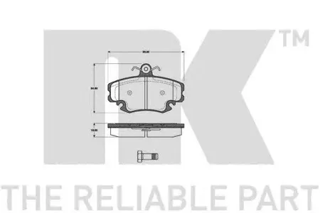 NK 223953 Колодки торм.передние Renault Clio 91>R19 92-96, Peugeot 205309 1.9GTi <98