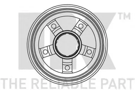 NK 253509 Барабан тормозной Kia K2500 K2700 99-