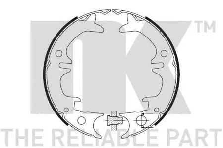 NK 2745651 Колодки торм.барабанные Toy Cam Carin 86-92