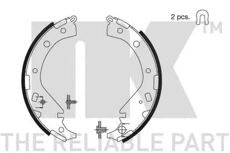 NK 2745698 Колодки торм.барабанные Toyota Rav 4 II 03..