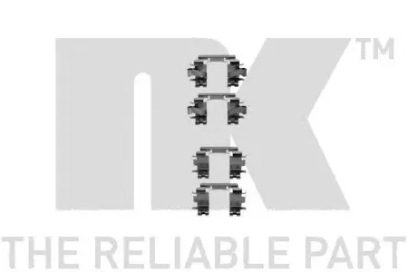 NK 7923257 Комплект монтажный торм. колодок Honda Civic V VI Jazz II 99-02