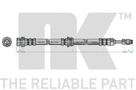 NK 8525134 Шланг тормозной Ford Fusion 02-